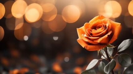 Rose with Bokeh Effect