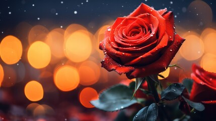 Rose with Bokeh Effect