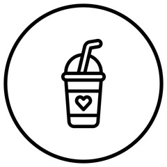 Milkshake Vector Icon Design Illustration