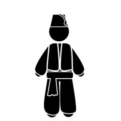 Türkiye culture vector illustration, Korean traditional clothing