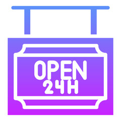 24 Hrs Open Icon