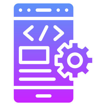 Mobile Coding Icon