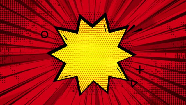 Animated looped pop art background.