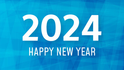 2024 Happy New Year on colorful background