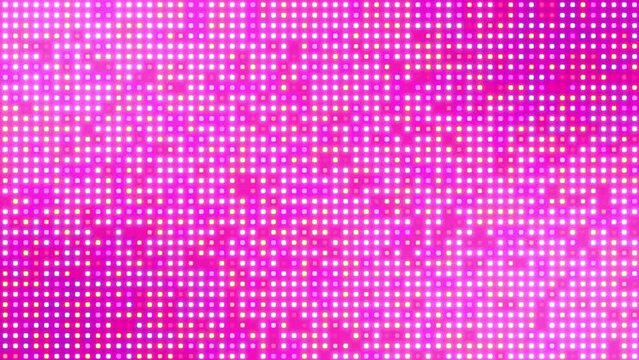 Motion loop 4K pink background with flashing shiny small dots quickly.