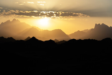 New day at the top of the mountains