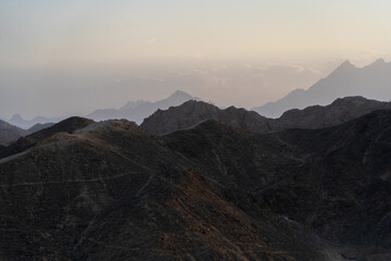 Obraz premium Stone cliffs in the early morning