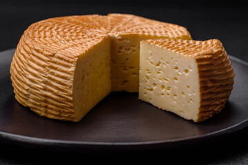 Delicious hard craft cheese made from cow or goat milk