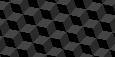 Abstract black and gray style minimal blank cubic. Geometric pattern illustration mosaic, square and triangle wallpaper.	