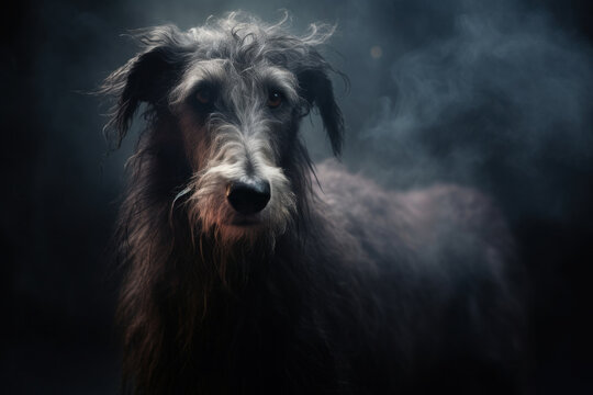 A Scottish deerhound portrait
