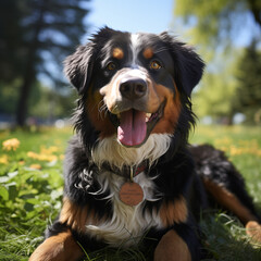 Ritratto di un bovaro bernese adulto
