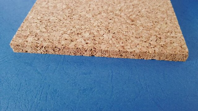 Cork underlay for laminate flooring. 