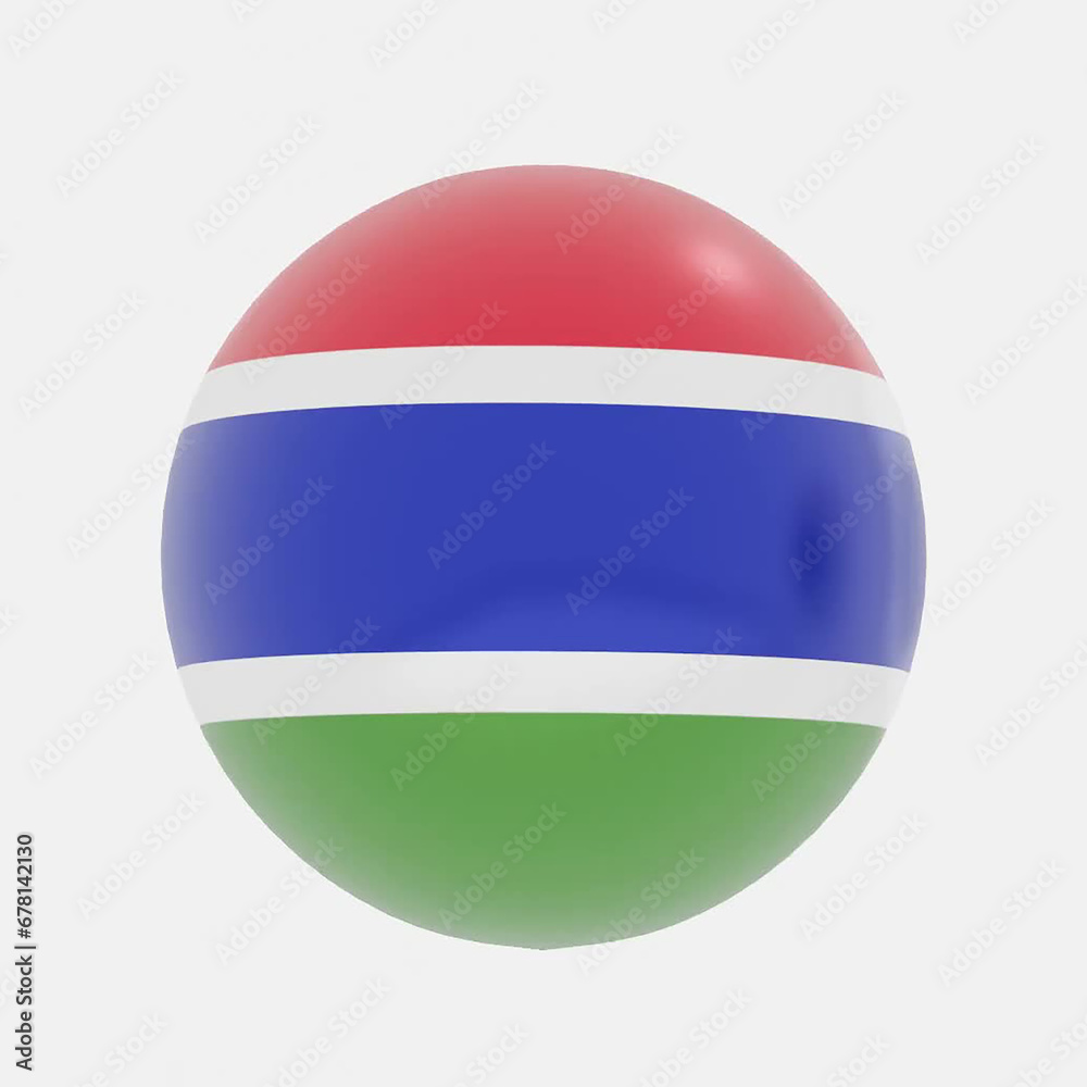 Wall mural Gambia flag icon or symbols