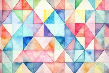 Graphic triangle pattern texture colorful background watercolor wallpaper design abstract seamless geometric art paper