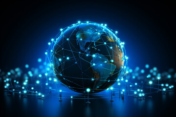 Obraz premium globe on black