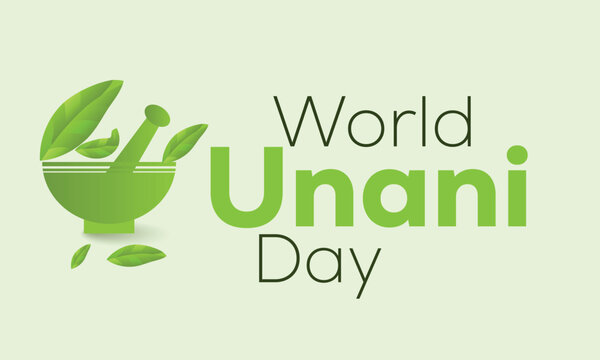 world unani day. background, banner, card, poster, template. Vector illustration.