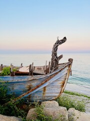 Old boat at Black Sea