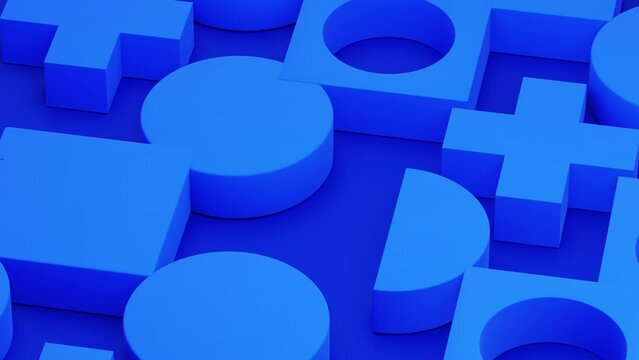 Abstract geometric 3d background , minimal design, seamless loop