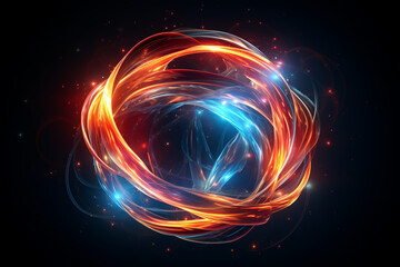 Obraz premium abstract fire background sphere circle