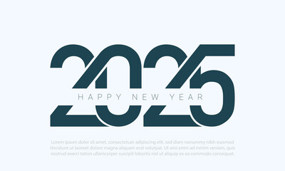 2025 happy new year design.