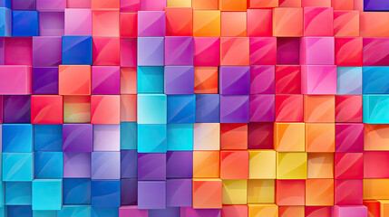 Spring Summer 2024 - Colorful Cubic Background with Multiple Cubes