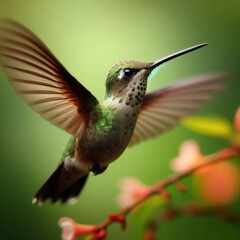 hummingbird in flight background photo