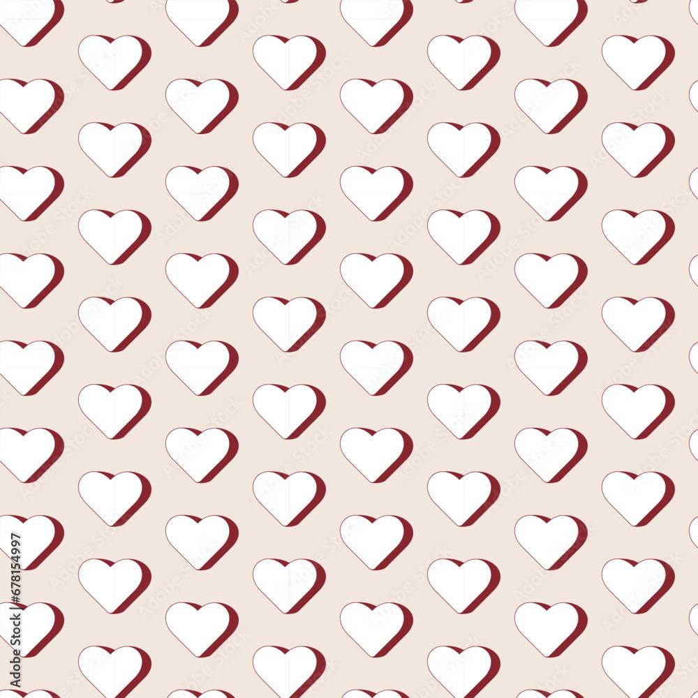 Poster y2k aesthetics seamless pattern with hearts on pink background. retro futuristic style vector illust