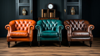 classic vintage leather armchair