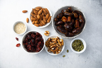 Healthy organic granola ingredients