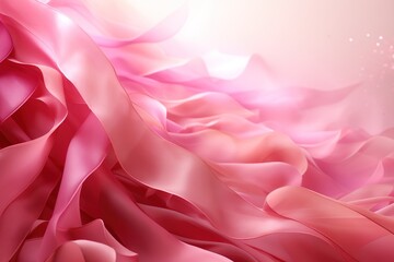 Obraz premium abstract background of pink silk or satin luxury cloth with waves, Ai Generated