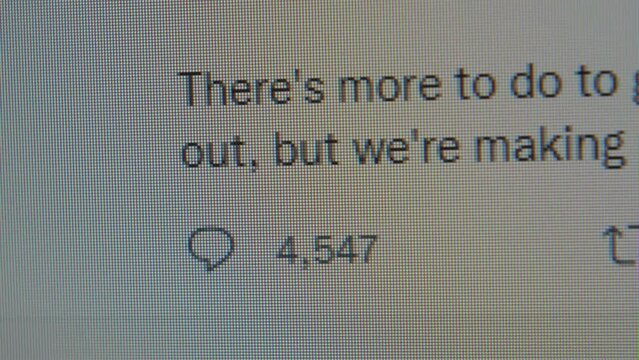 User clicking comment button, computer screen view