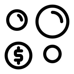 coin line icon