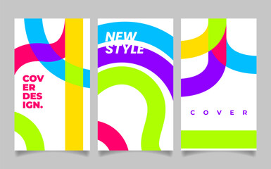 abstract line for cover design, colorful template background