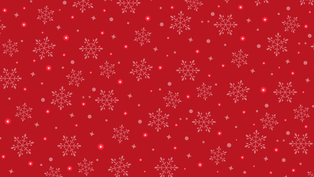 クリスマスイメージ背景　雪の結晶のパターン　素材　キラキラ　16:9
