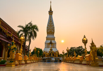 wat that panom sunset, thailand