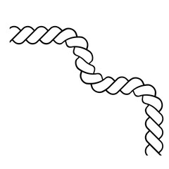 Rope Knots Borders Black Thin Line