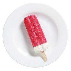 Creamy raspberry popsicle