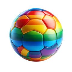 Fototapeta premium colorful soccer ball on transparent background