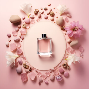 Parf&uuml;m Flasche Deko Rosa Perfume bottle decoration pink