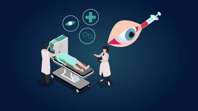 Ophthalmology, eye surgery. Ophthalmological operation treatment for eye disease