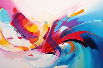Dynamic Abstract Art with Bold Brushstrokes and Vibrant Colors.