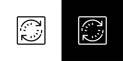 Refresh icon. Black icon. Black logo. Business icon. Set of black icons.