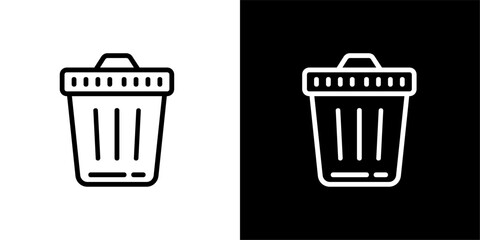 Trush icon. Black icon. Black logo. Business icon. Set of black icons.