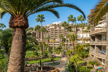 Large resort complex for family holidays on Gran Canaria island, Spain.