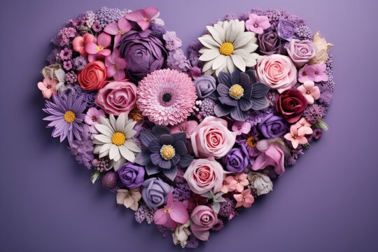 Romantic Heart-shaped Flower Arrangement for Mother's Day