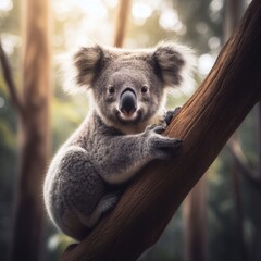 koala in a tree in the jungle