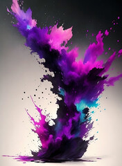 abstract watercolor background with splashes - obrazy, fototapety, plakaty