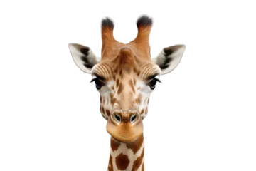 Deurstickers Majestic Giraffe on Transparent Background, PNG, Generative Ai © TheLogoTip