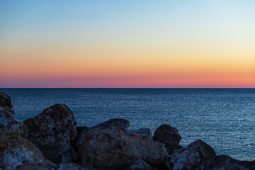 Fototapeta na wymiar Seascape by the sea on the island of Crete - Greece.