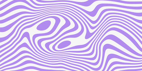 Abstract horizontal background with psychedelic wave. Retro style. Groovy vector background for design and card, covers, package, wrapping paper.